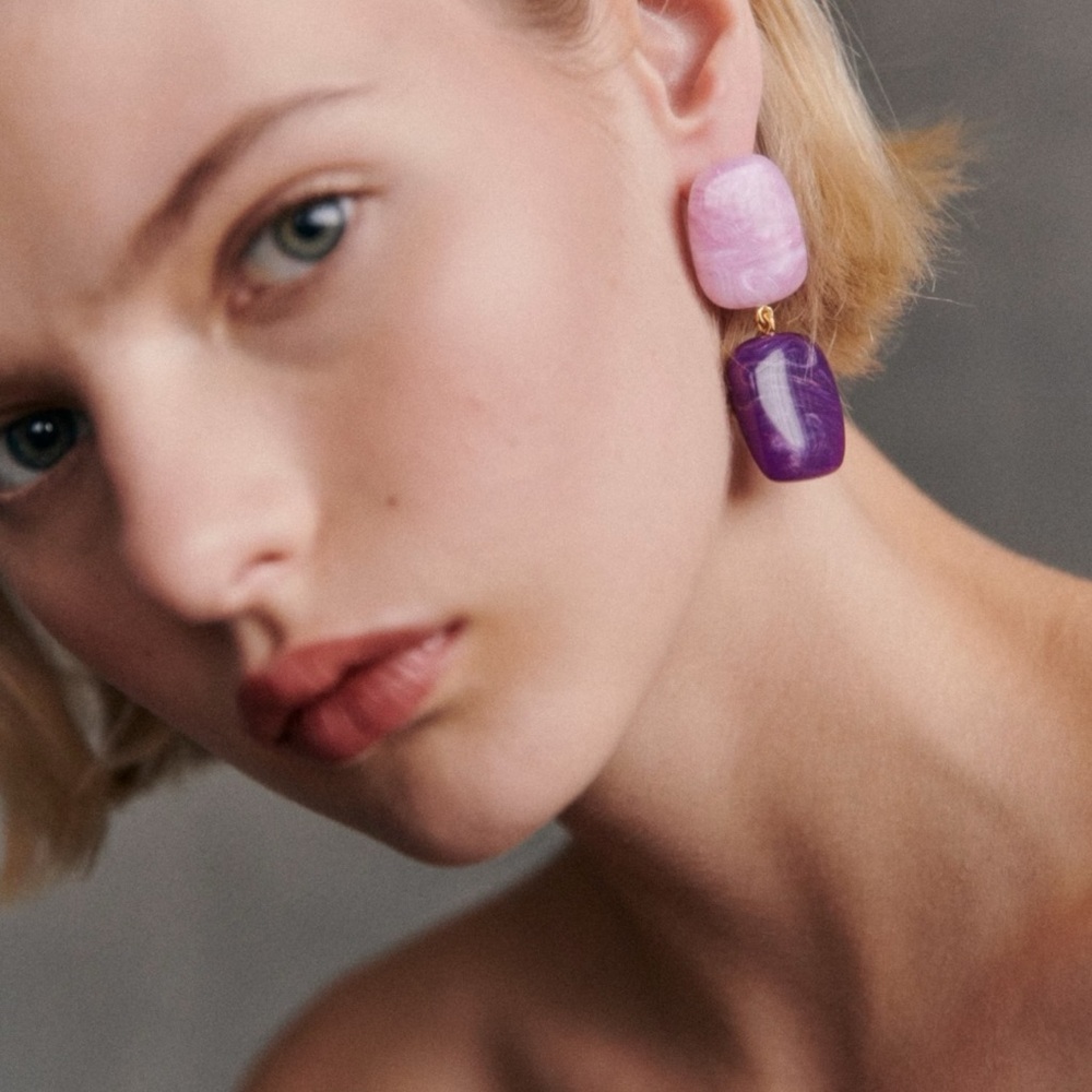 Sézane Amandine Earrings in Lilac
